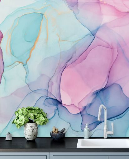 Pastell Rosa og Blå Akvarell Bakgrunn Pastell Rosa og Blå Akvarell Bakgrunn