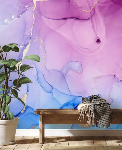 Purple and Blue Swirls Watercolour Wallpaper Purple and Blue Swirls Watercolour Wallpaper