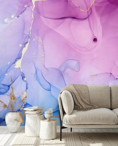 Purple and Blue Swirls Watercolour Wallpaper Purple and Blue Swirls Watercolour Wallpaper