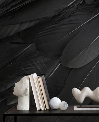 Raven Feather Print Wall Mural Raven Feather Print Wall Mural