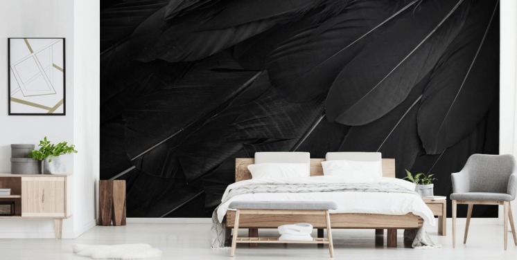 Raven Feather Print veggmaleri