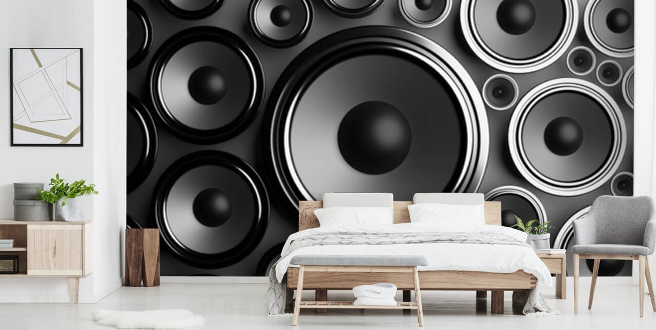 dark grey speakers wallpaper