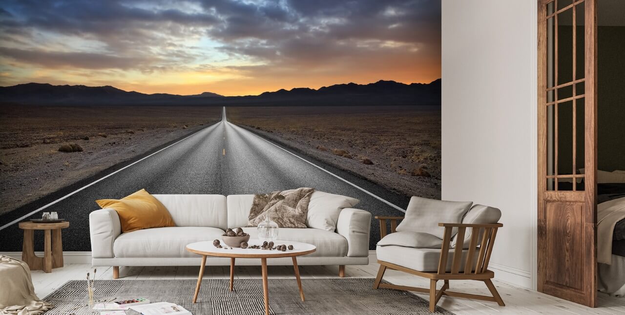 Desert Highway Wall Mural | Wallsauce US