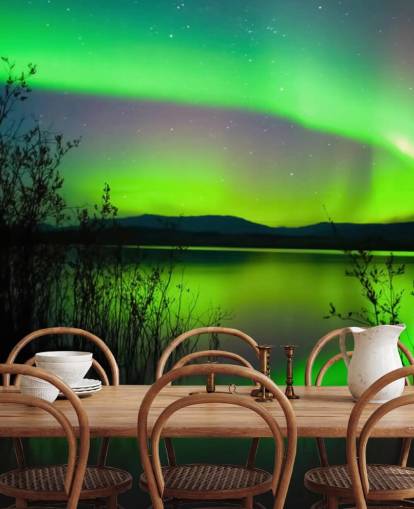 Grønn Nordlys Bakgrunn Grønn Nordlys Bakgrunn