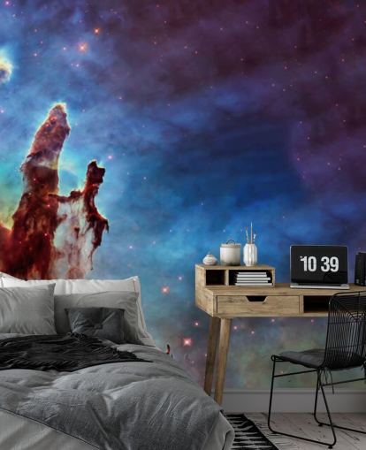 Orange Nebula Claw Against Colourful Background Orange Nebula Claw Against Colourful Background