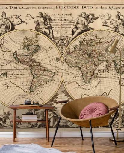 Vintage World Map Wall Mural Wallpaper Vintage World Map Wall Mural Wallpaper