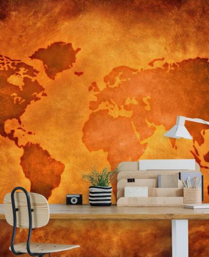 Papel de parede exclusivo do mapa mundial de couro Papel de parede exclusivo do mapa mundial de couro