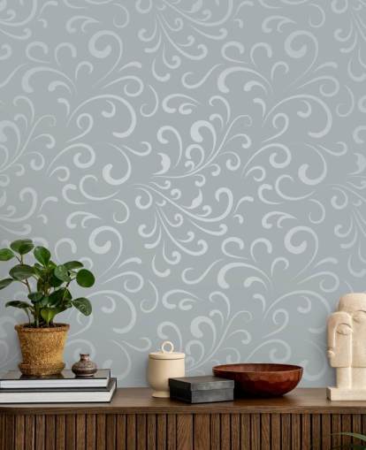 Silver Grey Swirl Pattern Wallpaper Silver Grey Swirl Pattern Wallpaper
