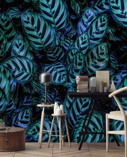 Striped Leaf Wallpaper Striped Leaf Wallpaper