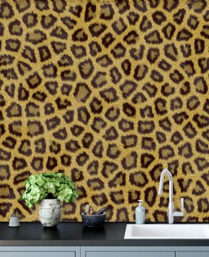 Decorazione murale con stampa leopardata Decorazione murale con stampa leopardata