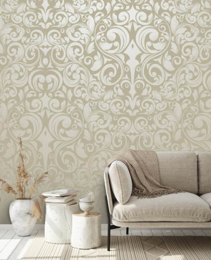 Silver Effect Vintage Wallpaper Silver Effect Vintage Wallpaper