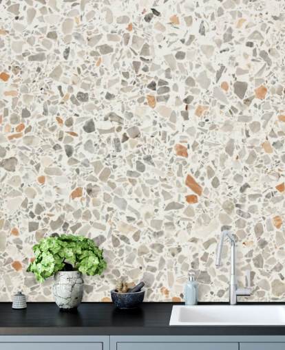 Papel de parede cinza, marrom e branco Papel de parede cinza, marrom e branco