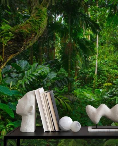 carta da parati verde frondosa della giungla carta da parati verde frondosa della giungla