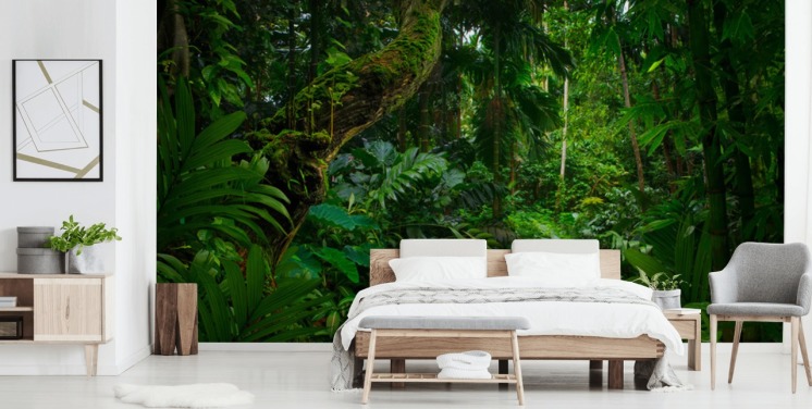 bladgrøn jungle tapet