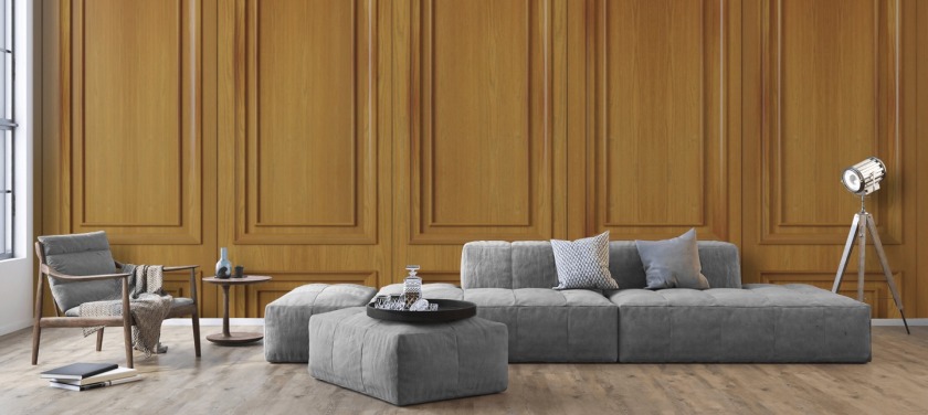 natural wood panel wallpaper