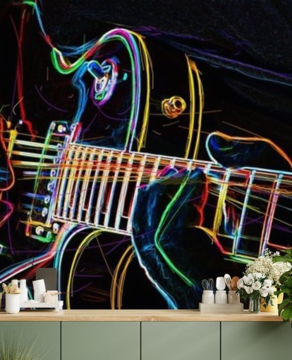 mørk og fargerik gitar tapet mørk og fargerik gitar tapet