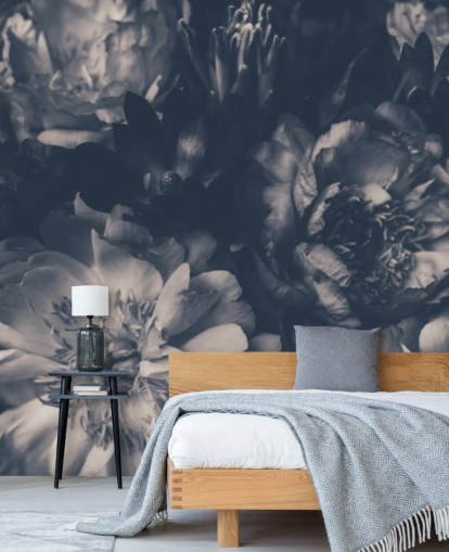 Black and White Dark Floral Wallpaper Black and White Dark Floral Wallpaper