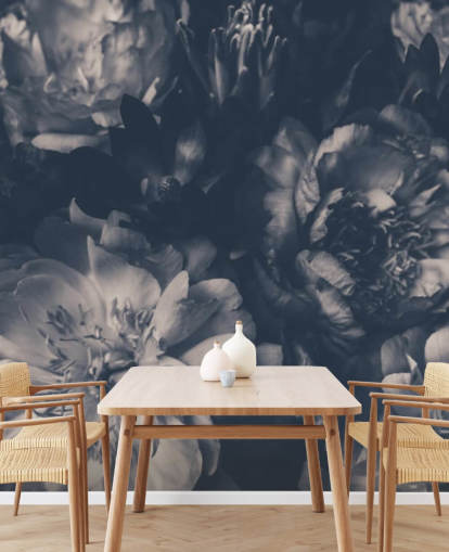 Black and White Dark Floral Wallpaper Black and White Dark Floral Wallpaper