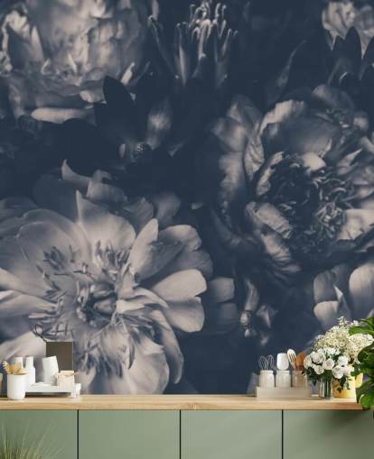 Black and White Dark Floral Wallpaper Black and White Dark Floral Wallpaper