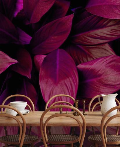 Papier Peint Feuilles Violettes Papier Peint Feuilles Violettes