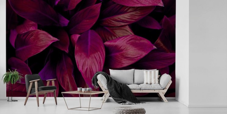 Purple Leaves Jungle Wallpaper