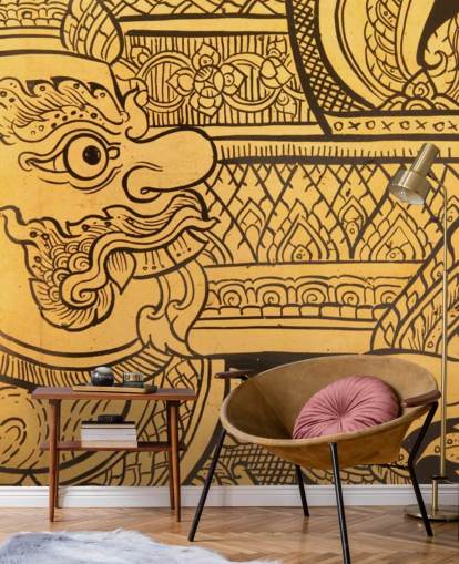 Perinteinen thaimaalaistyylinen maalaus seinämaalaus Perinteinen thaimaalaistyylinen maalaus seinämaalaus