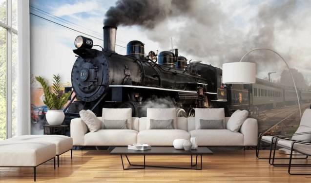 Train Wallpaper & Steam Train Wall Murals | Wallsauce US