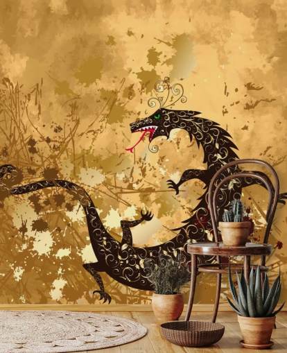 Rustiek Dragon behang Rustiek Dragon behang