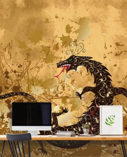 Rustiek Dragon behang Rustiek Dragon behang