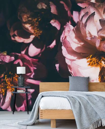 Dark Floral Pink Flowers Wallpaper Dark Floral Pink Flowers Wallpaper