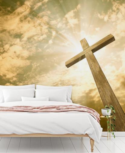 Cruz contra o Sky Wall Mural Cruz contra o Sky Wall Mural