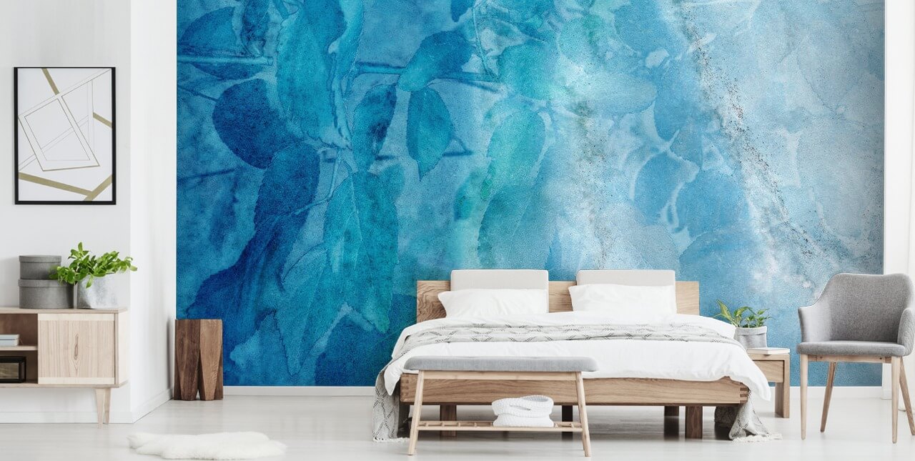 Blå Marble Effect Bakgrunn