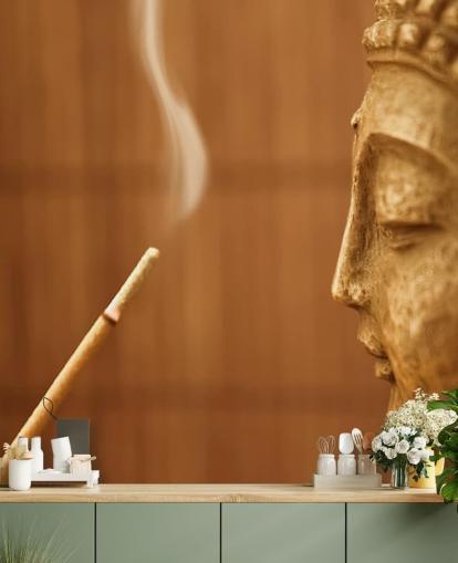 Templo Zen - Meditação de fumaça com Buda Zen Temple Wallpaper Templo Zen - Meditação de fumaça com Buda Zen Temple Wallpaper