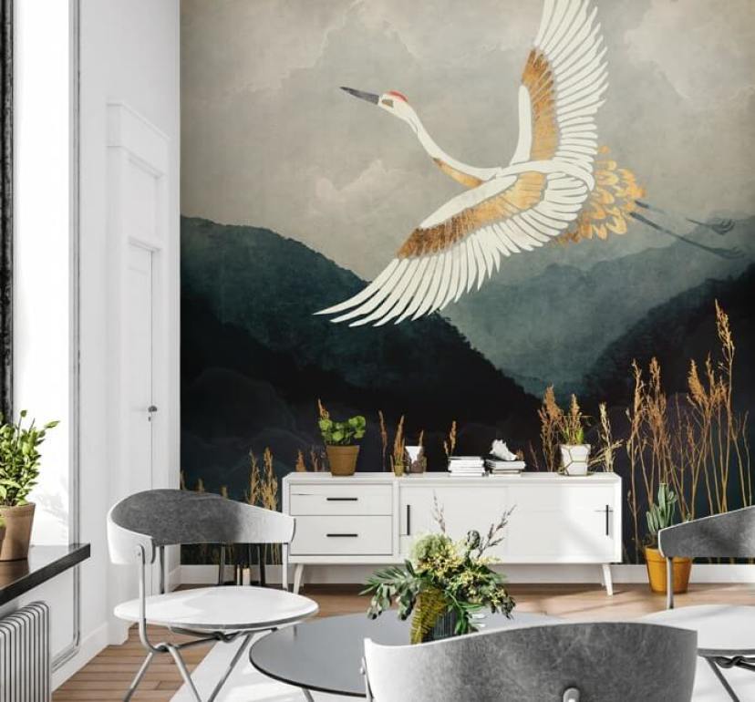 Herons in Flight Indoor Outdoor Wall Art