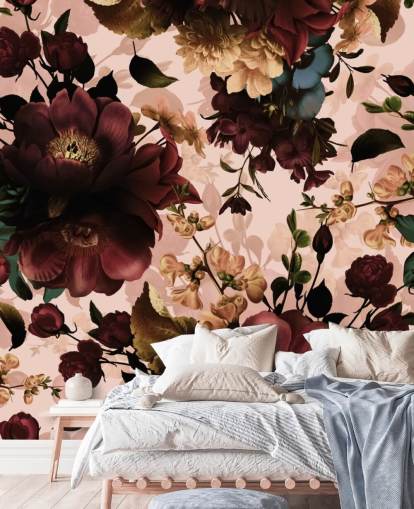 Mörk rödbrun blommor Bakgrund Mörk rödbrun blommor Bakgrund