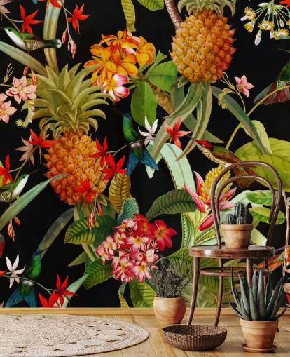 Ananas ja linnut Taustakuva Ananas ja linnut Taustakuva