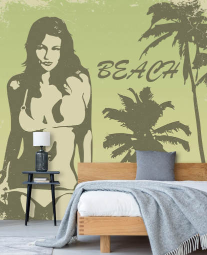 Fondo de pantalla de cartel de chica en bikini Fondo de pantalla de cartel de chica en bikini