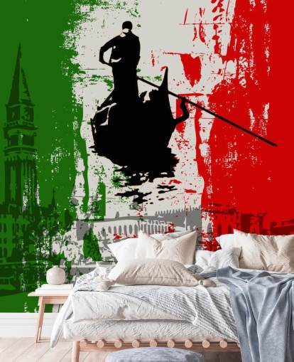 Italian Flag and ventian views wallpaper Italian Flag and ventian views wallpaper