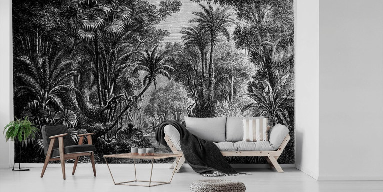 zrisic Wall Mural 3D Mural Black and White Forest India  Ubuy