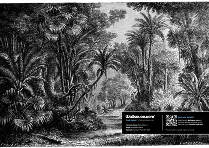 Antique Illustration of Indian Jungle Wallpaper | Wallsauce AU