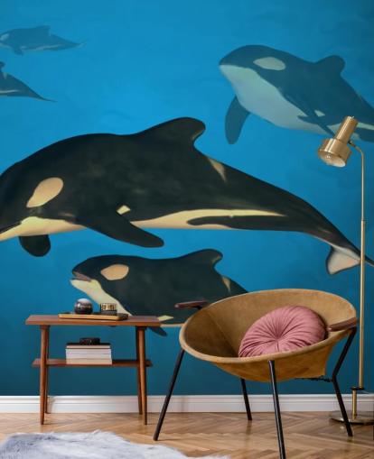 Orca Hval Familie Veggmaleri Orca Hval Familie Veggmaleri