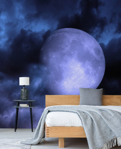 Blue Moon in Blue Sky Wallpaper Blue Moon in Blue Sky Wallpaper