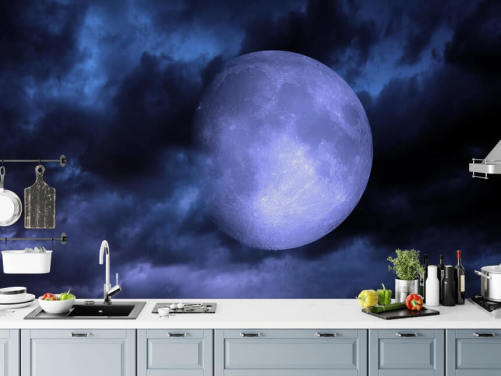 Carta da parati Blue Moon in Blue Sky