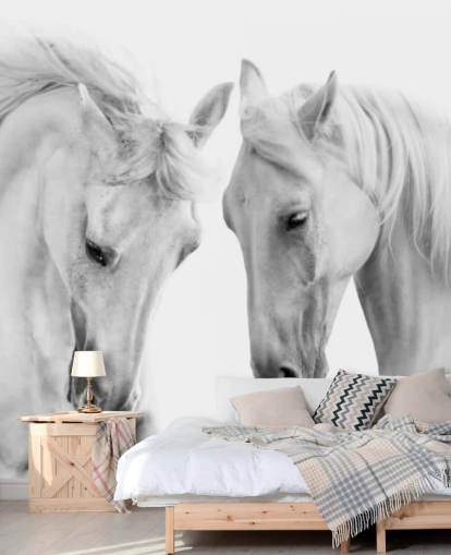 black and white portrait of two horses wallpaper black and white portrait of two horses wallpaper