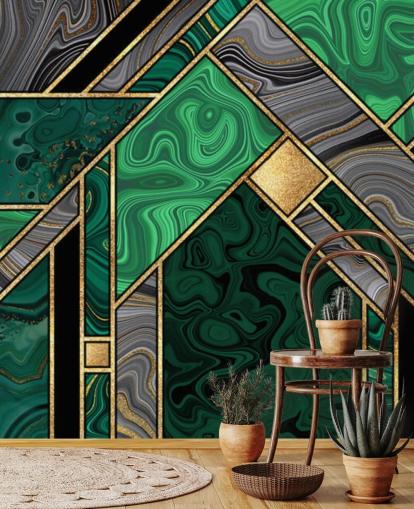 green and gray marble geometric pattern with gold wallpaper green and gray marble geometric pattern with gold wallpaper
