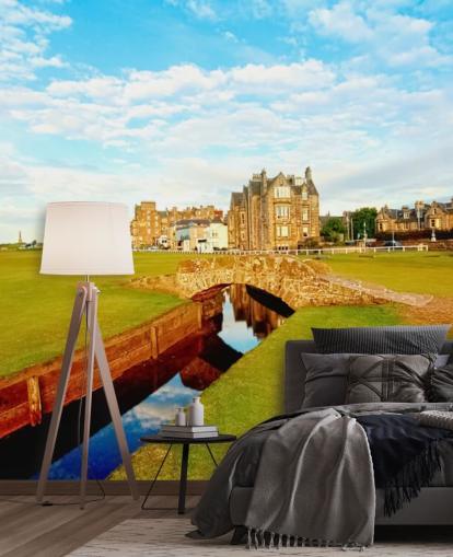 Golf Course in Town Wallpaper Golf Course in Town Wallpaper