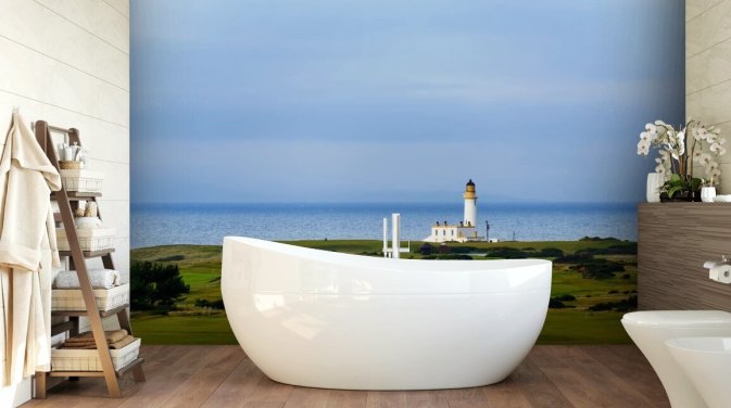 Coastal golfbaan behang