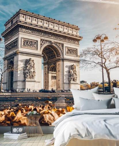 Arc de Triomphe on a Sunny Day Wallpaper Arc de Triomphe on a Sunny Day Wallpaper