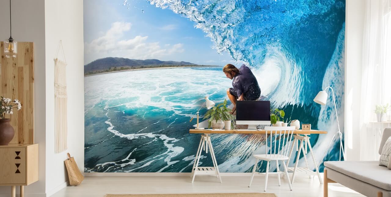 Surfer on a Wave Wallpaper Mural Surfer on a Wave Wallpaper Mural