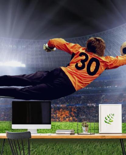 Goalkeeper Making a Save Wallpaper Mural Goalkeeper Making a Save Wallpaper Mural